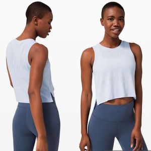 Lululemon train to be tank top, light blue